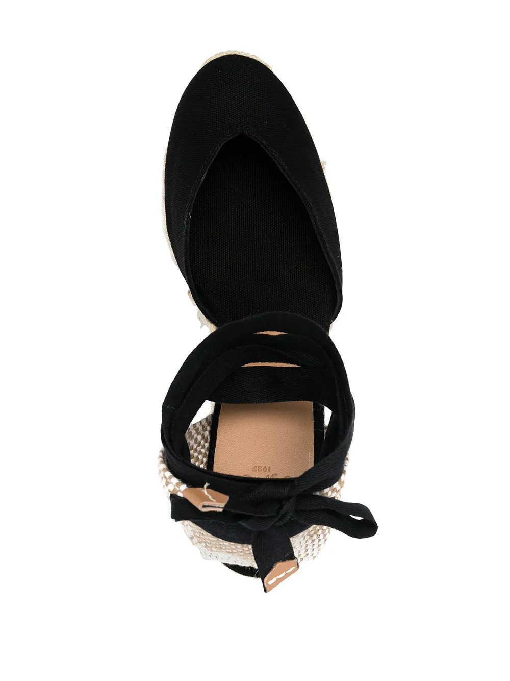 Castañer Chiara espadrilles met sleehak Zwart