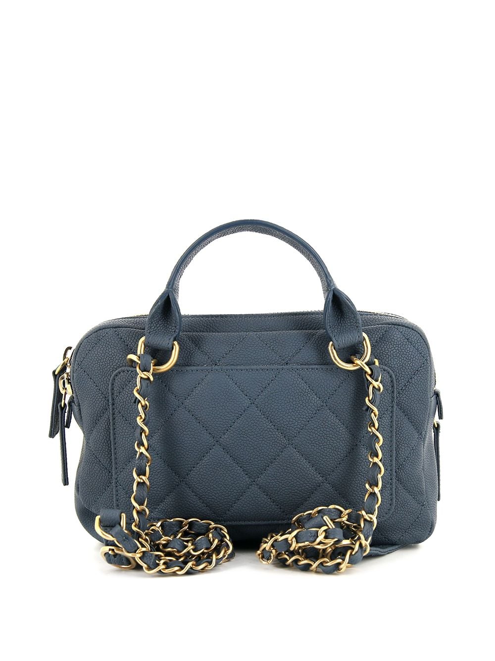 Pre-owned Chanel Diamond Quilted Two-way Backpack In Blue