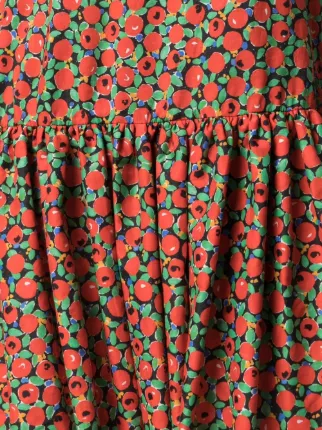 tomato-print ruffled shift dress展示图