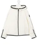 Moncler Enfant logo-patch hooded jacket - White