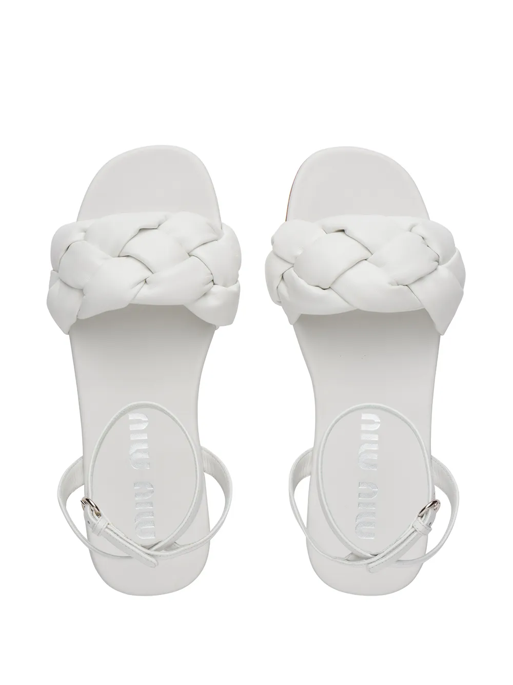 Miu Miu Woven Flat Sandals - Farfetch