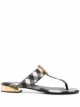 Image 1 of Balmain Sofia gingham-print flat sandals