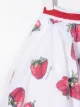 Monnalisa strawberry-print cotton skirt