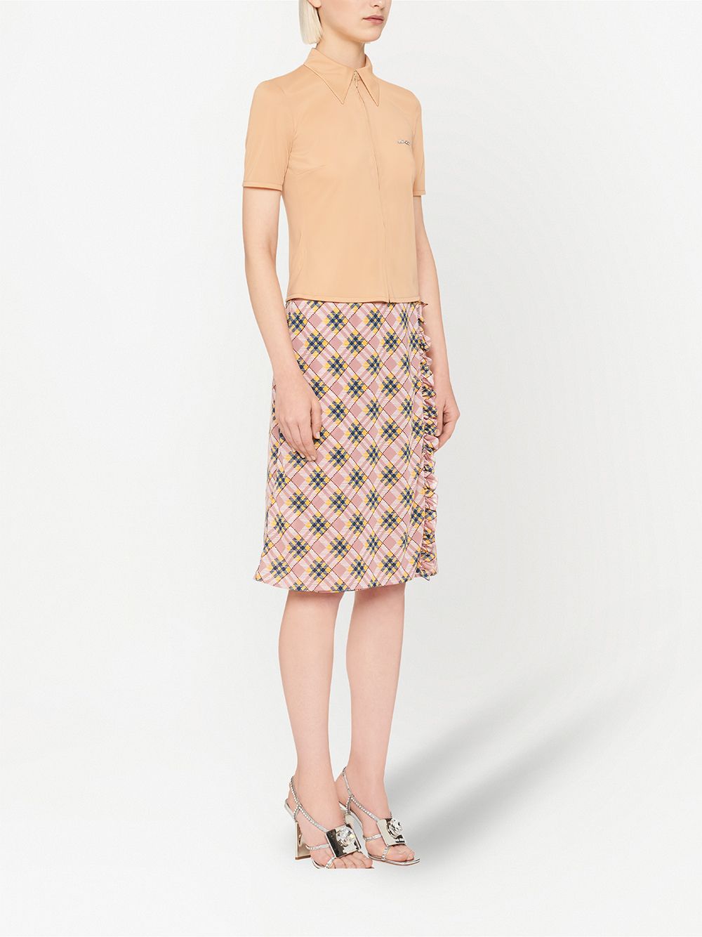 Miu Miu Printed run-proof Knit Skirt - Farfetch