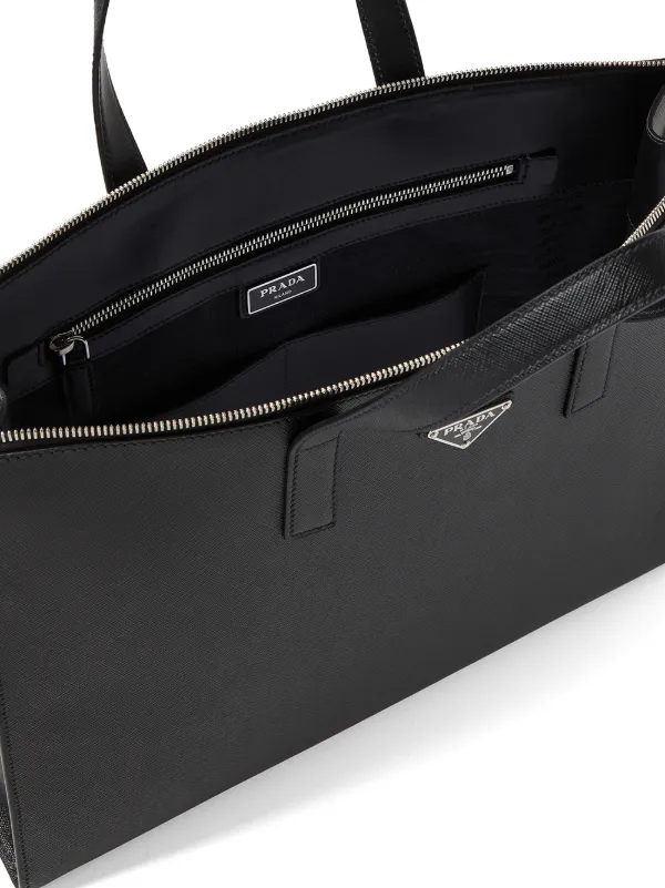 Prada Saffiano Tote Bag | Black | FARFETCH RO