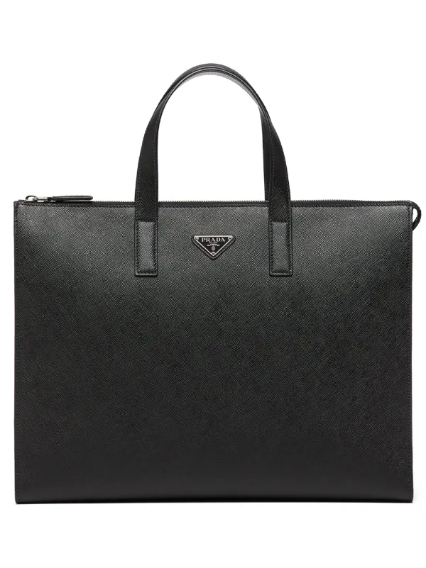 PRADA♡SAFFIANO L Prada White Saffiano Lux Leather Small Zip Tote Bag 1BA863