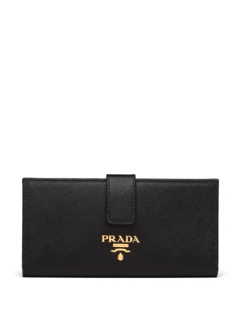 Prada cartera continental con logo