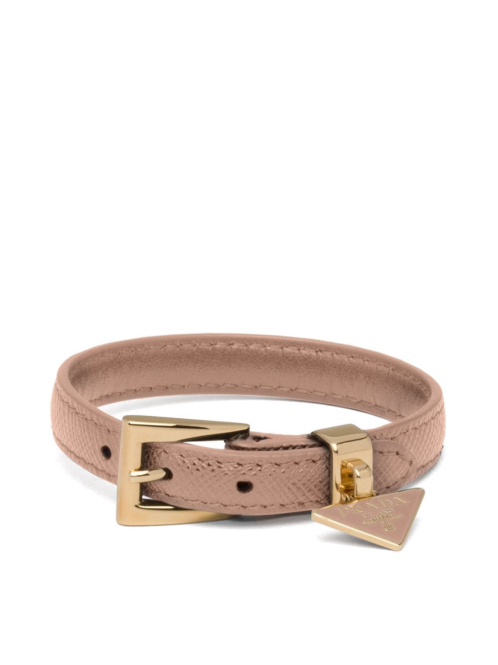 

Prada pulsera con logo triangular - Rosado