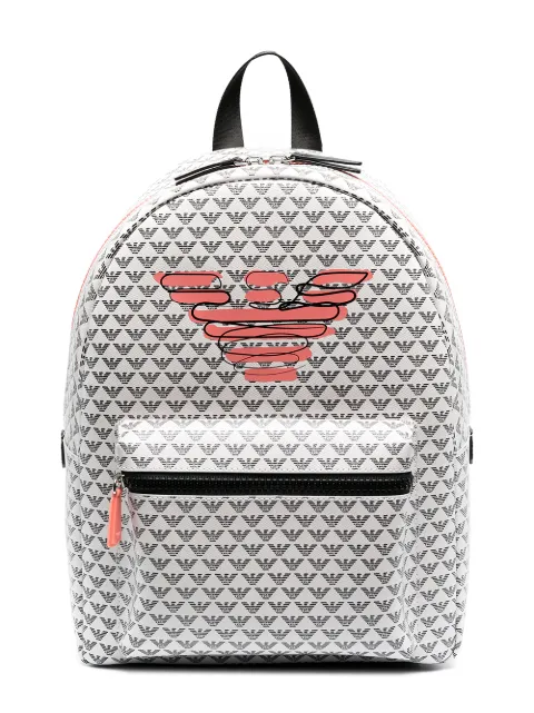 Emporio Armani Kids شنطة ظهر بطبعة شعار الماركة