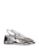 Image 1 of Miu Miu metallic crystal-embellished slingback pumps