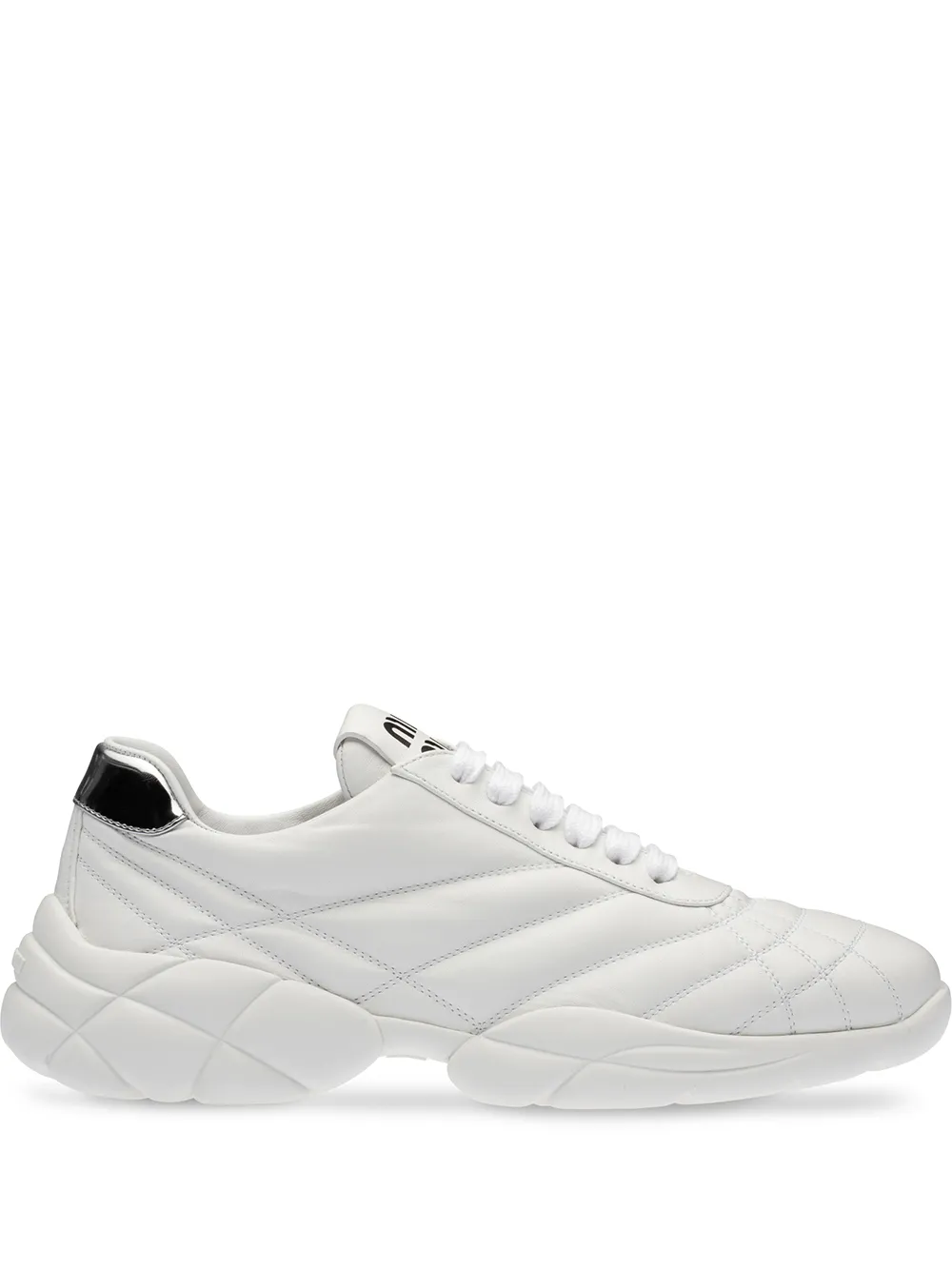 

Miu Miu panelled low-top sneakers - White