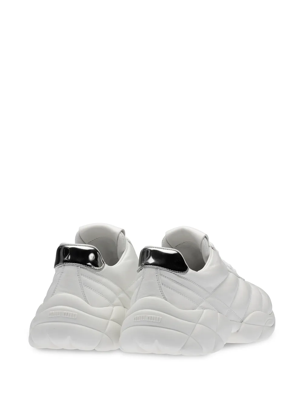 Miu panelled low-top sneakers White