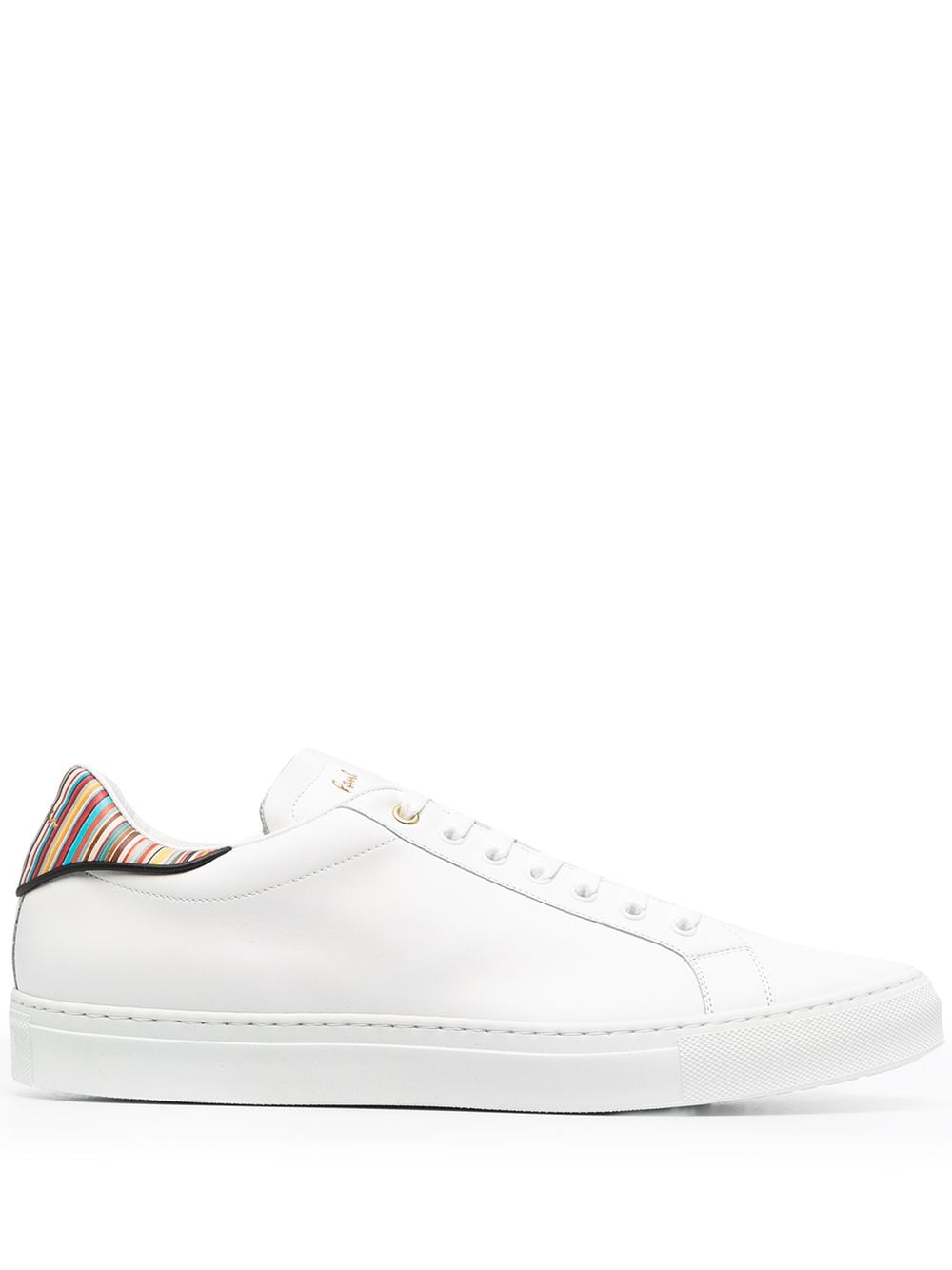 Shop Paul Smith Leather Low-top Sneakers In White