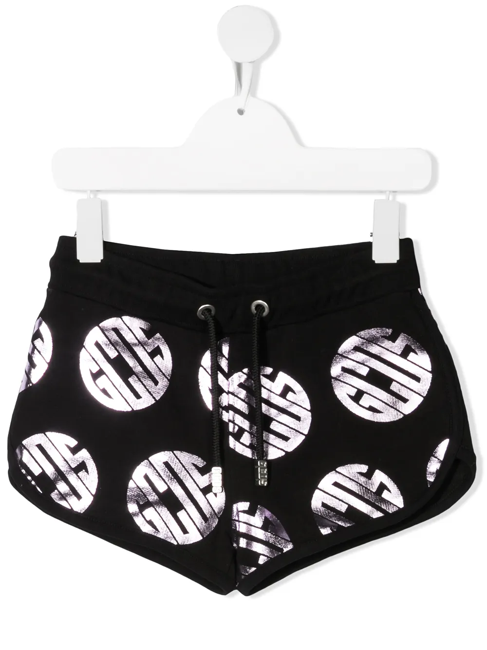 

Gcds Kids shorts con motivo del logo - Negro