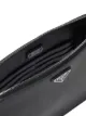 Prada logo plaque saffiano clutch