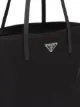 Prada logo-plaque tote bag