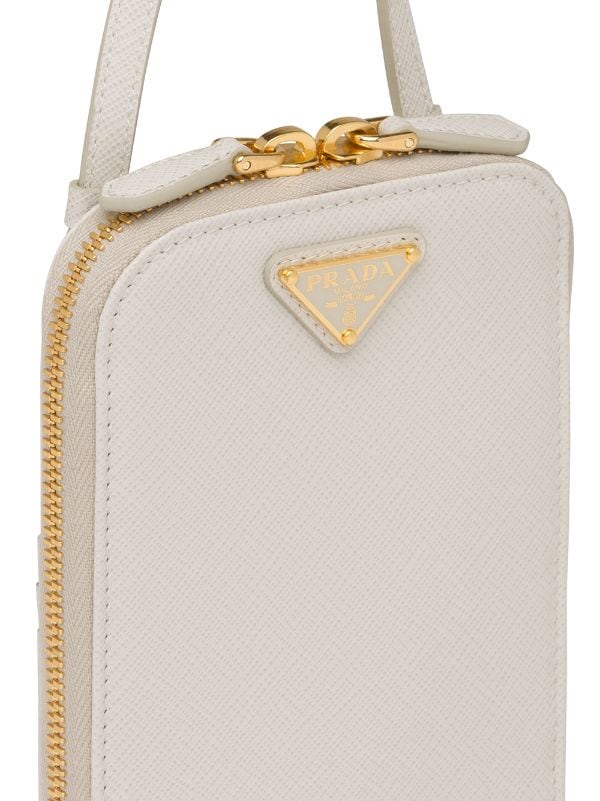 Prada Saffiano Logo Plaque Mini Bag - Farfetch