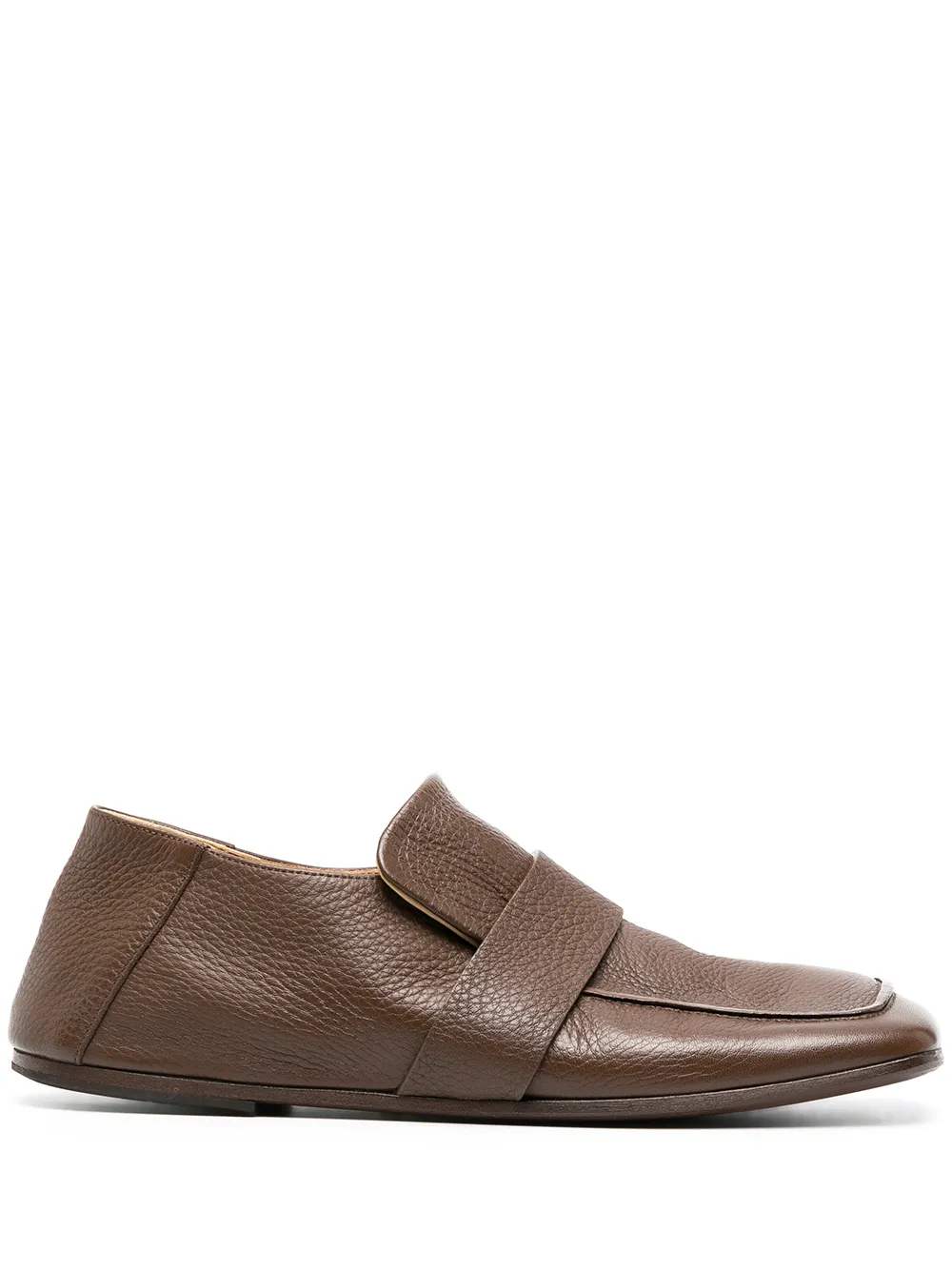 

Marsèll square-toe leather loafers - Brown