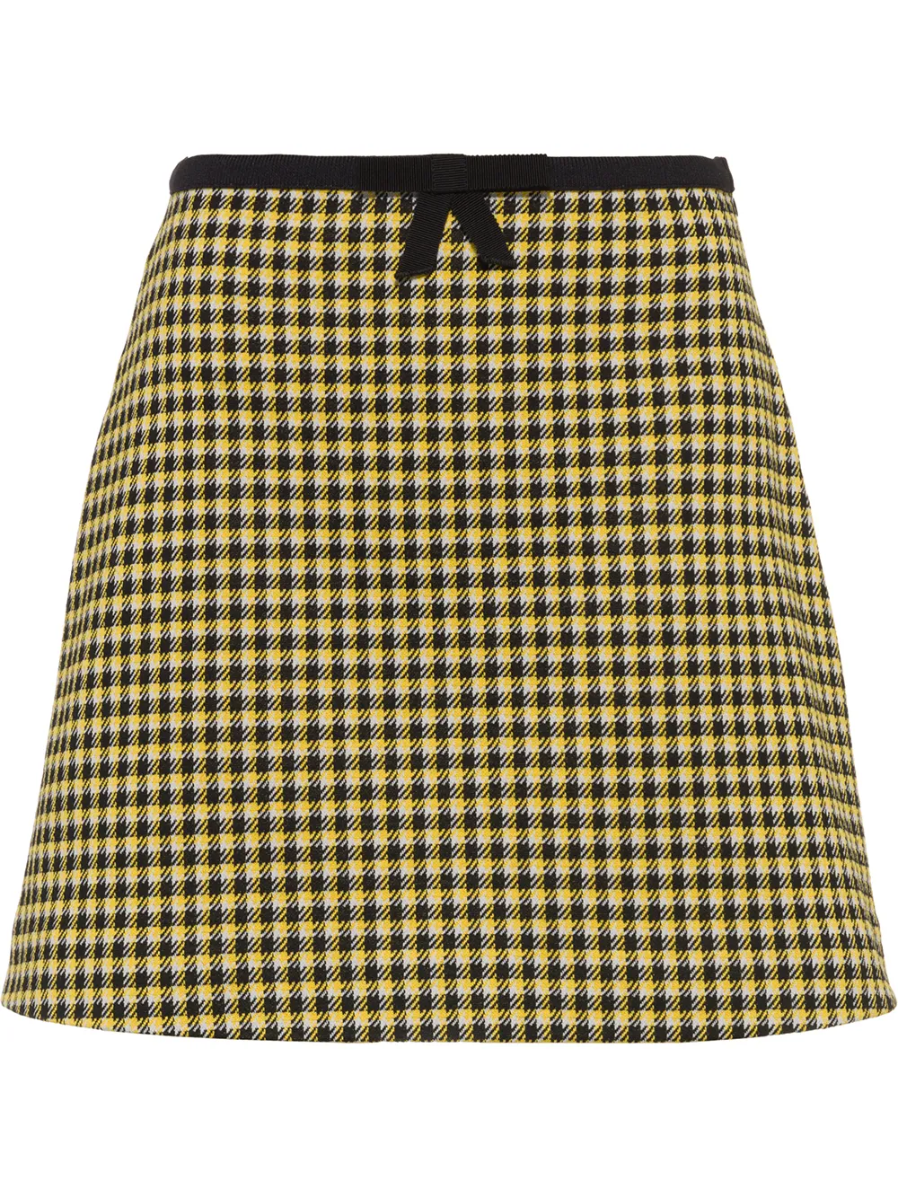 Image 1 of Miu Miu gingham-print A-line skirt