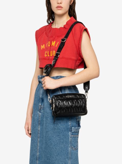 Shop Miu Miu Matelasse Effect Shoulder Bag With Express Delivery Farfetch