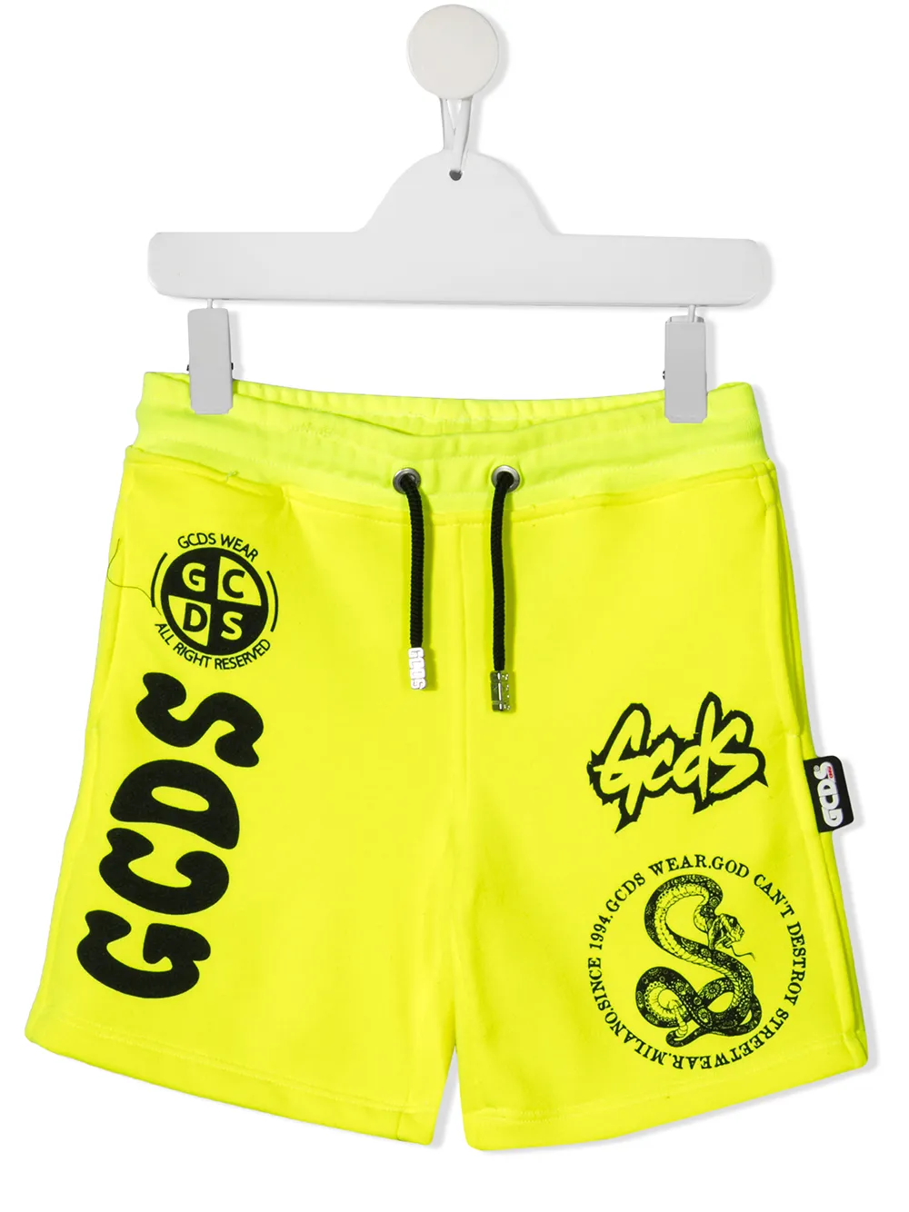 фото Gcds kids logo-print drawstring shorts