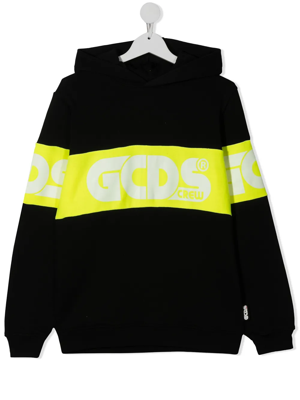 фото Gcds kids teen logo stripe cotton hoodie