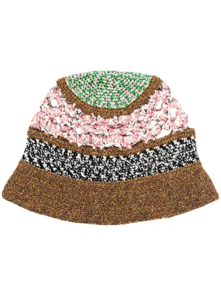 Shop Missoni crochet-knit bucket hat 