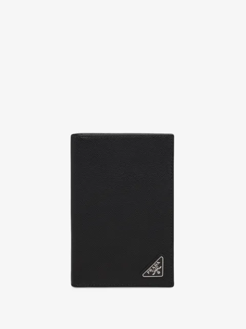 Prada logo-appliqué passport holder