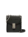 Prada jacquard logo shoulder bag - Black