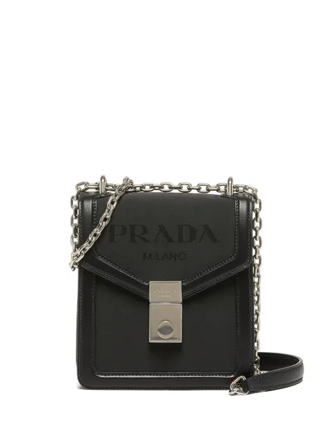 Prada jacquard logo shoulder bag
