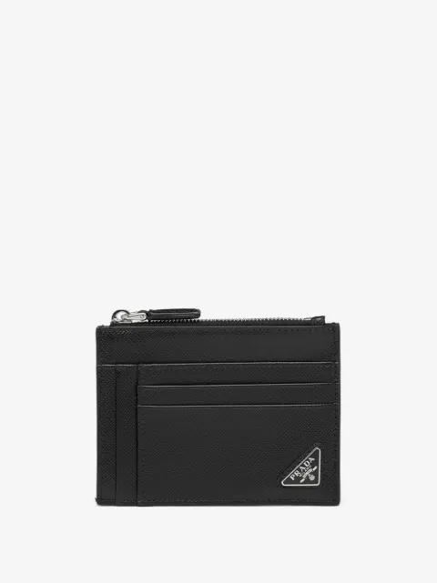 Prada triangle logo cardholder