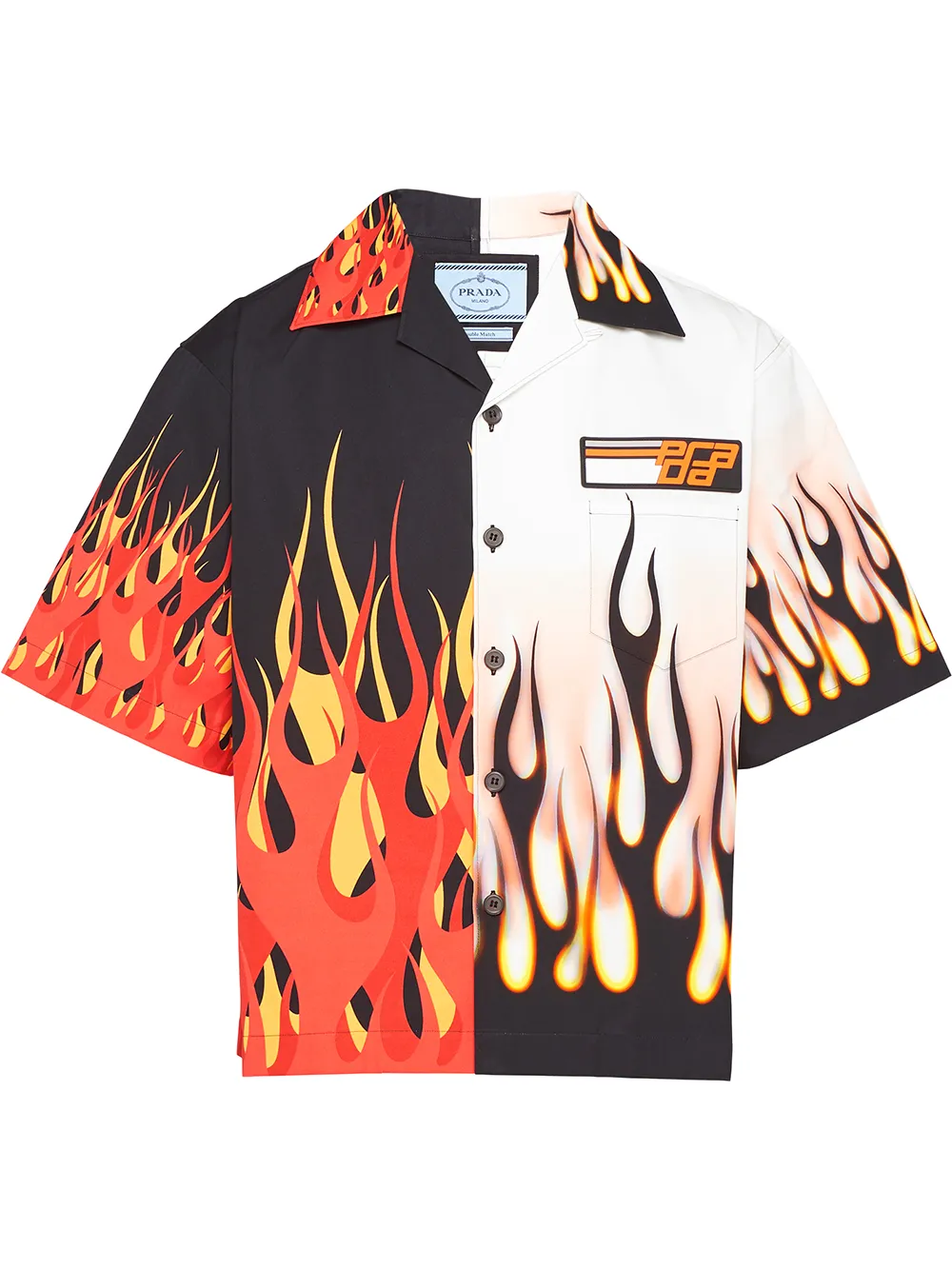 prada shirt flames