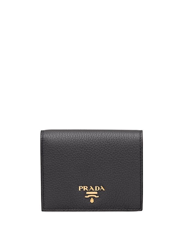 prada small leather wallet