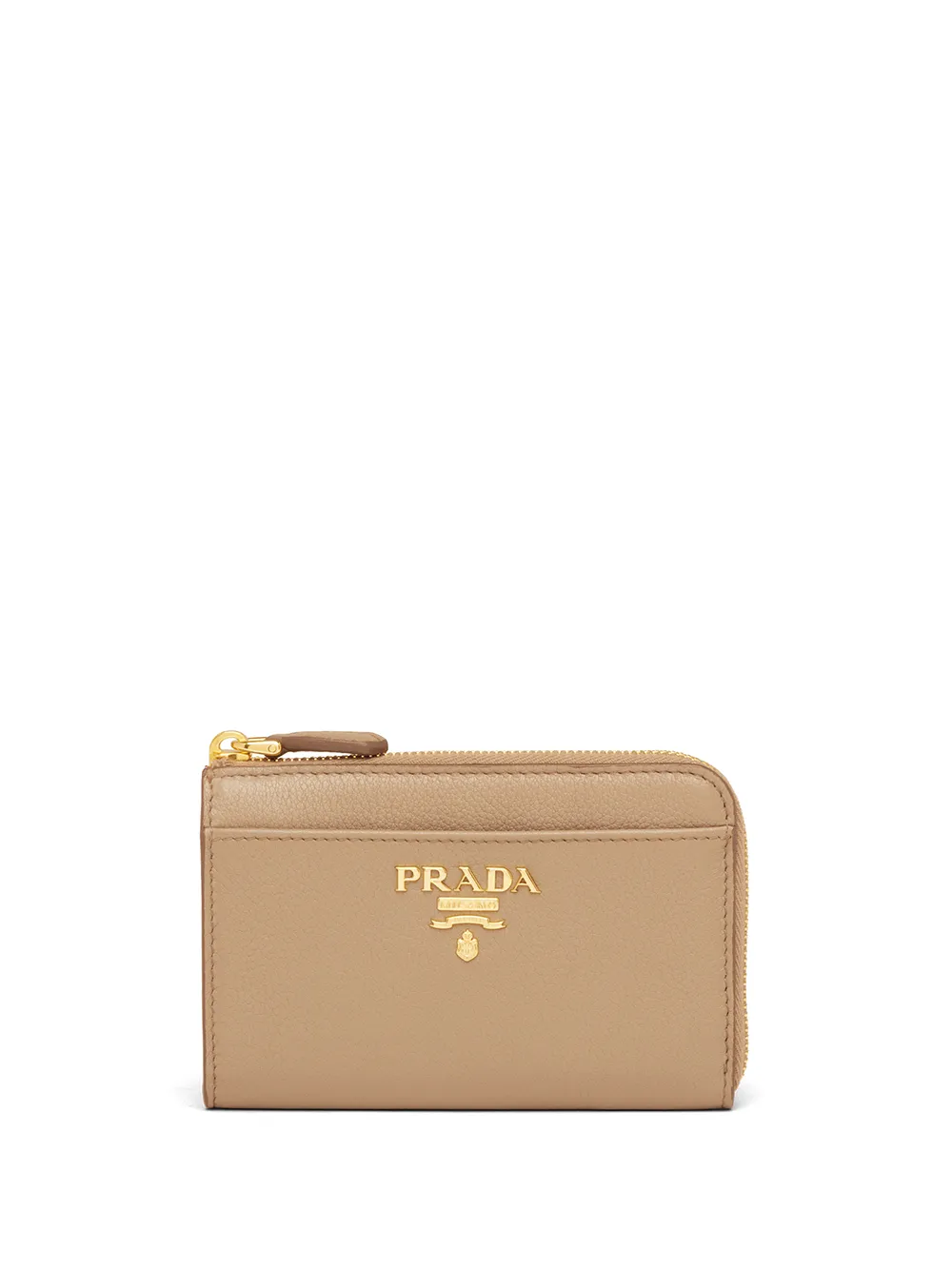 Prada Saffiano Leather Keychain In Brown | ModeSens