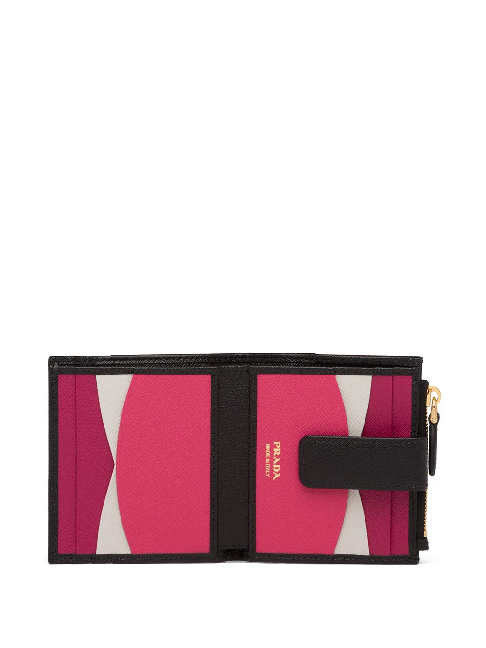  Prada Kleines Saffiano Portemonnaie   Schwarz 