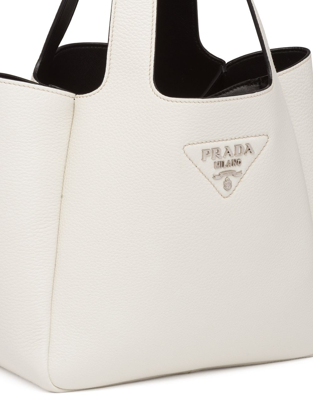 Shop Prada logo-plaque tote bag with Express Delivery - FARFETCH