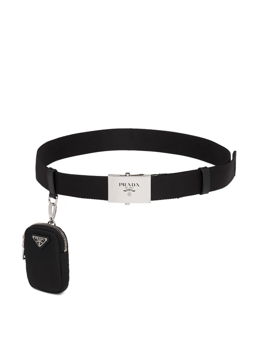 Prada Pouch Detail Logo Belt - Farfetch