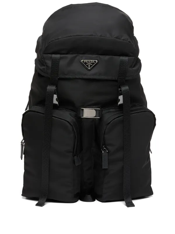 Prada Re-Nylon Multi-Pocket Backpack - Black