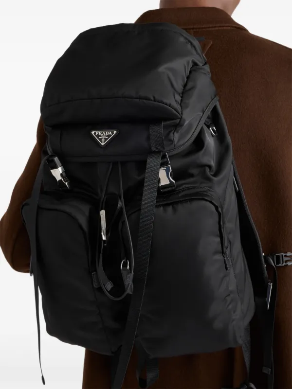 Prada Re-Nylon multi-pocket Backpack | Black | FARFETCH