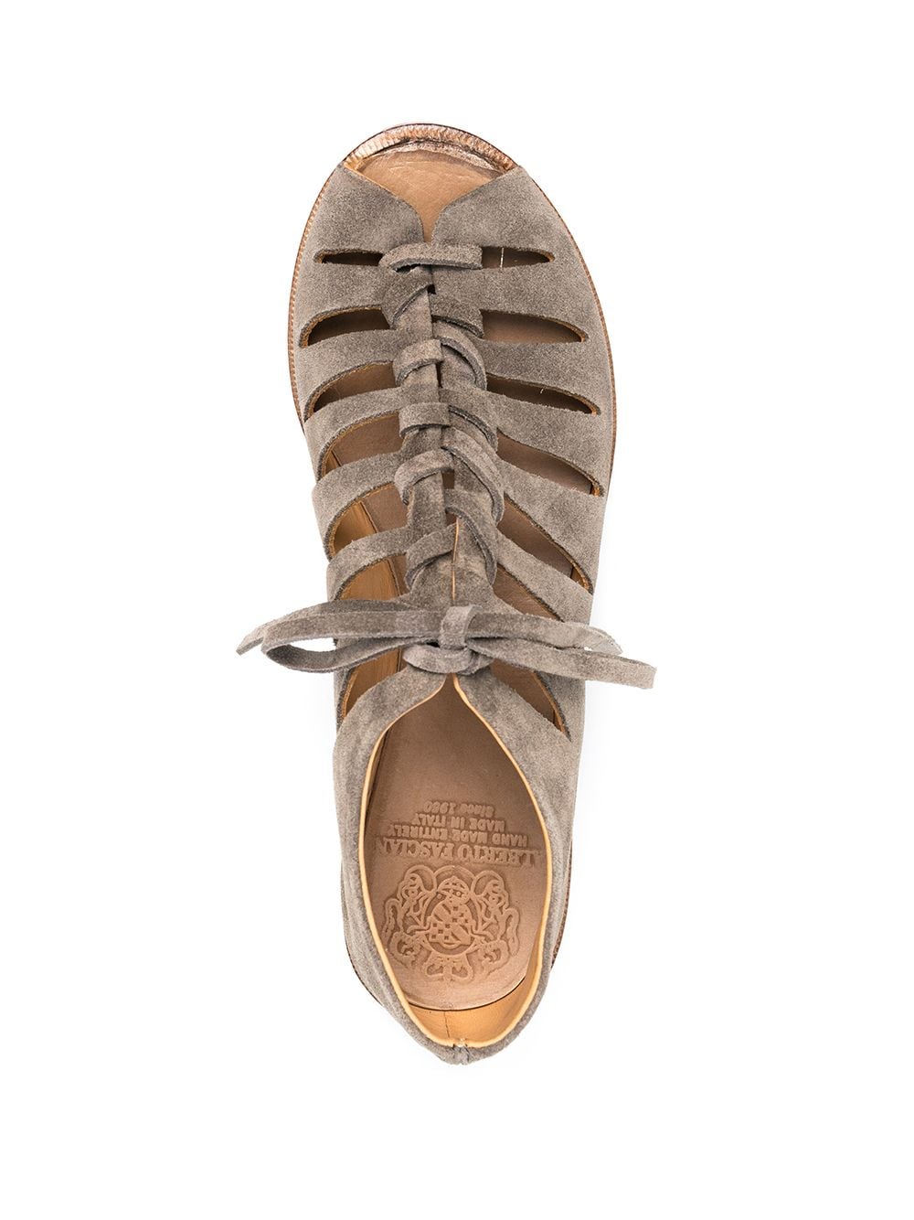 Shop Alberto Fasciani Venere Flat Sandals In Neutrals