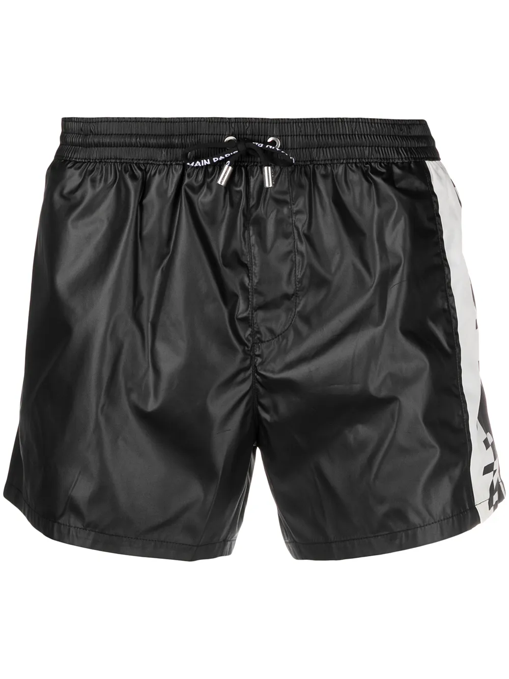 BALMAIN LOGO-PRINT SWIM SHORTS