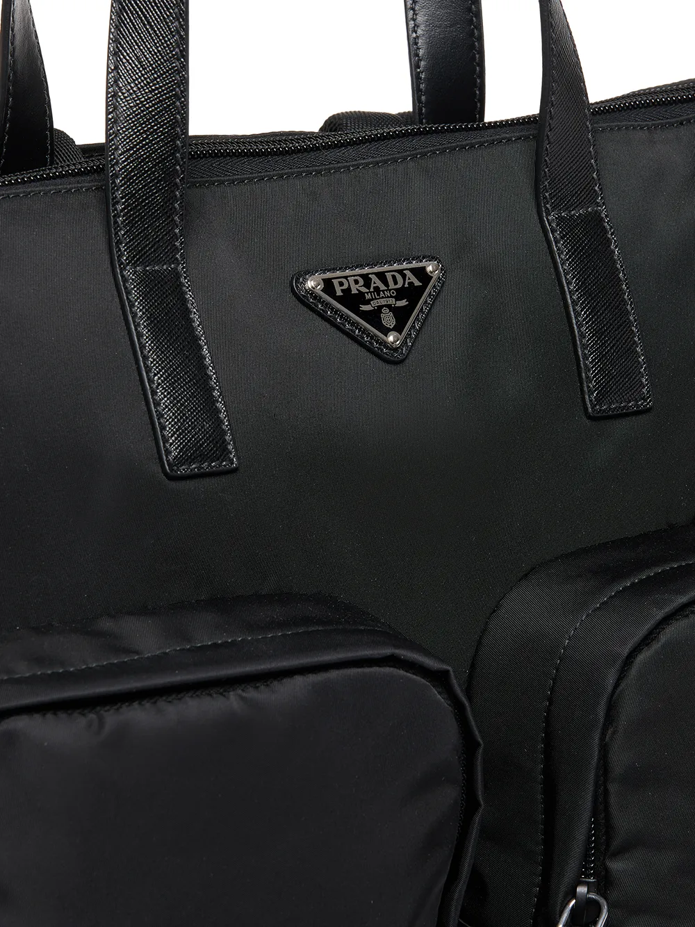 Prada Trianglelogo Backpack In Black ModeSens