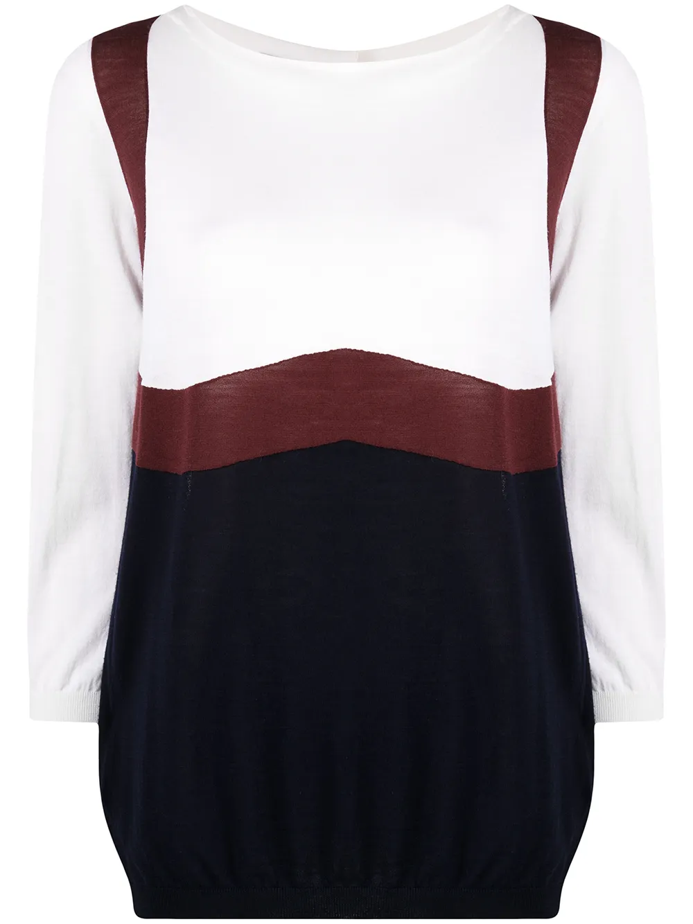 

Prada Pre-Owned 1990s colour-block wool jumper - White