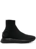 Ferragamo Gancini stretch-knit sneakers - Black