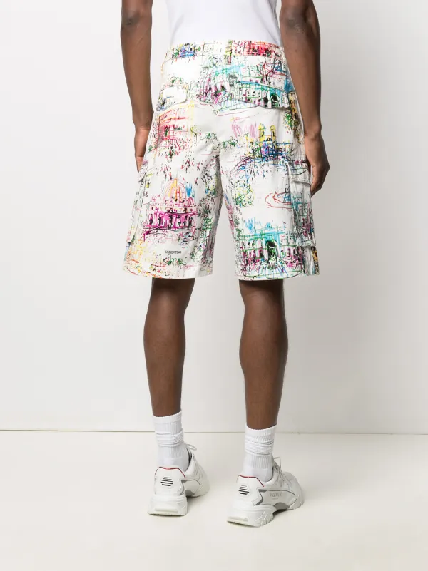 【関税＆送料込み】Valentino Garavani Shorts NEW VALENTINO GARAVANI CAMOUFLAGE ROCKSTUD STARS BEACH
