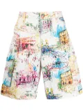 Valentino Garavani Roman sketches-print Bermuda shorts - White