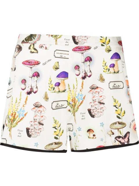 Fleur Du Mal mushroom-print pyjama shorts
