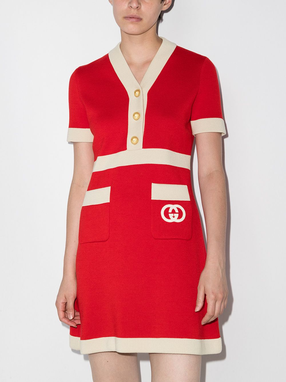 фото Gucci платье мини с логотипом interlocking g