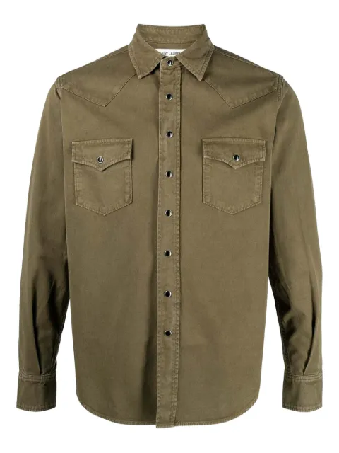 Saint Laurent stonewashed western shirt