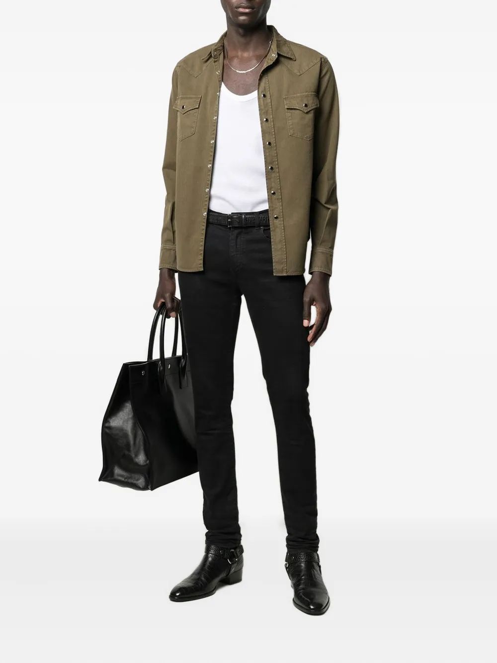 Saint Laurent camisa estilo western con efecto de lavado | Image 2